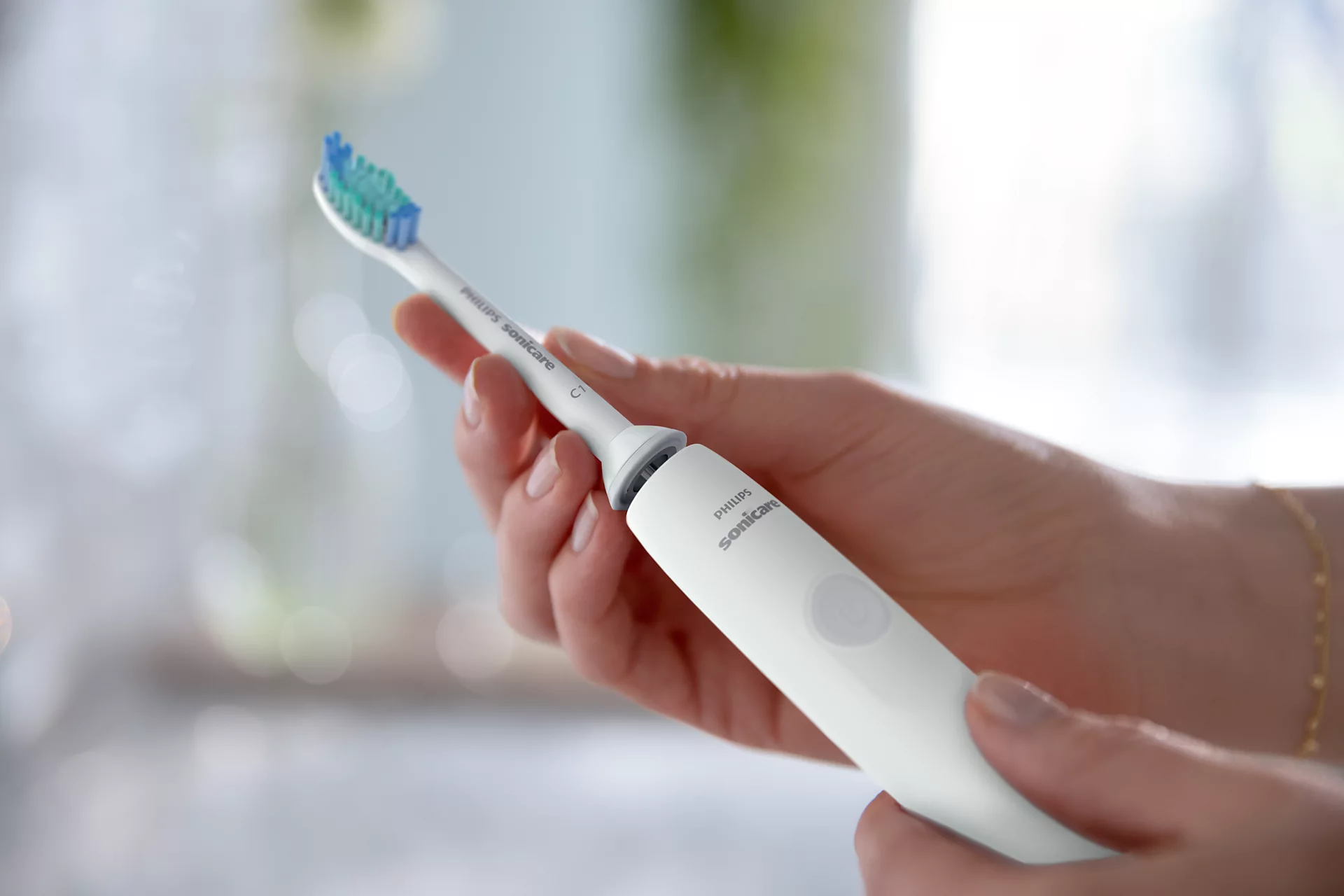 Philips Sonicare эл. зубная щётка 1100 Power HX3641/02 Цвет: белый - фотография № 3