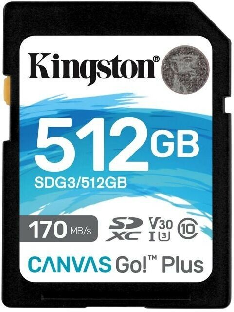 Карта памяти Kingston SDXC 512Gb Class 10 SDG3/512GB