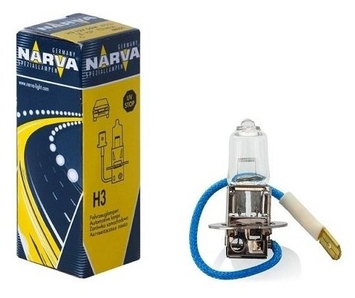 Лампа галогеновая H3 12V 55W PK22s Narva 48321