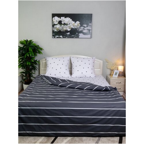 Комплект постельного белья Традиции текстиля, Поплин, 1,5 спальный, наволочки 70x70 Диалог