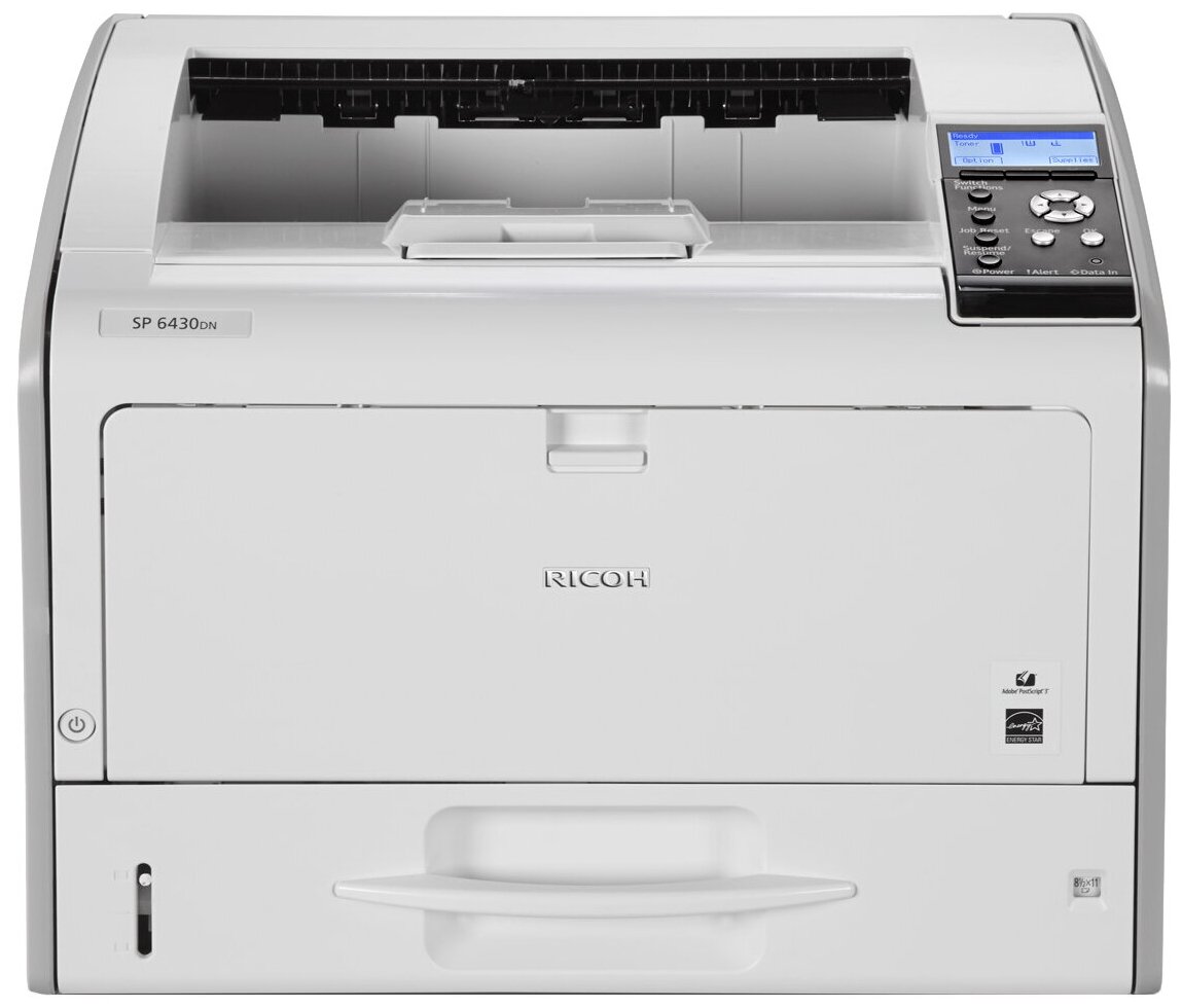 Принтер лазерный Ricoh SP 6430DN, ч/б, A3, белый