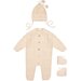 Комплект одежды  Наследникъ Выжанова детский, комбинезон и шарф и пинетки, размер 6-9 месяцев, бежевый