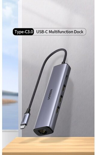 USB-концентратор UGreen CM475 20932 разъемов: 4