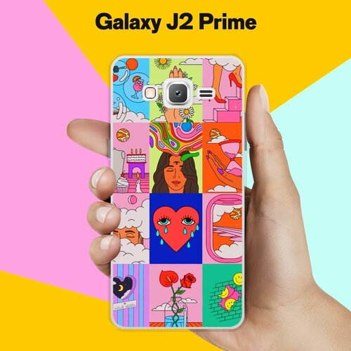 Силиконовый чехол на Samsung Galaxy J2 Prime Узор 5 / для Самсунг Галакси Джей 2 Прайм силиконовый чехол на samsung galaxy j2 prime осьминог для самсунг галакси джей 2 прайм