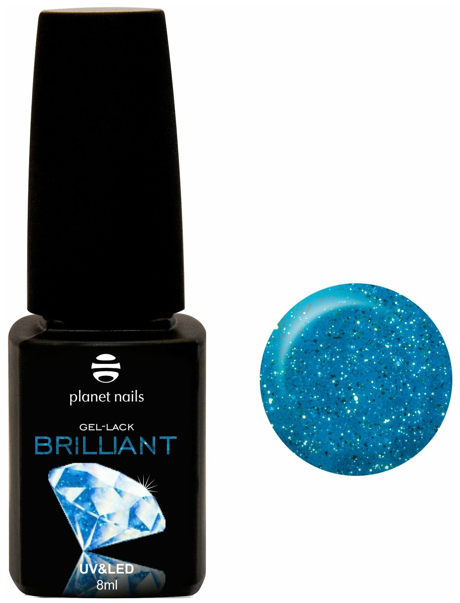 Гель-лак для ногтей Planet Nails Brilliant 709 «Бирюза», 8 мл