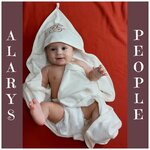 Набор ALARYSPEOPE для малышей: пеленка с уголком и рукавичка в подарок - изображение