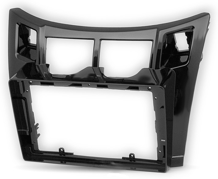 Carav 22-172 | 9" переходная рамка Toyota Yaris 2005-2012, Vitz 2005-2010 (черный глянец)