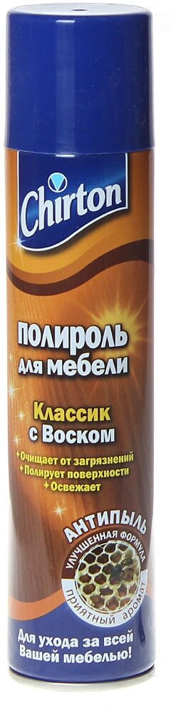 Chirton Полироль для мебели Антипыль Классик с воском