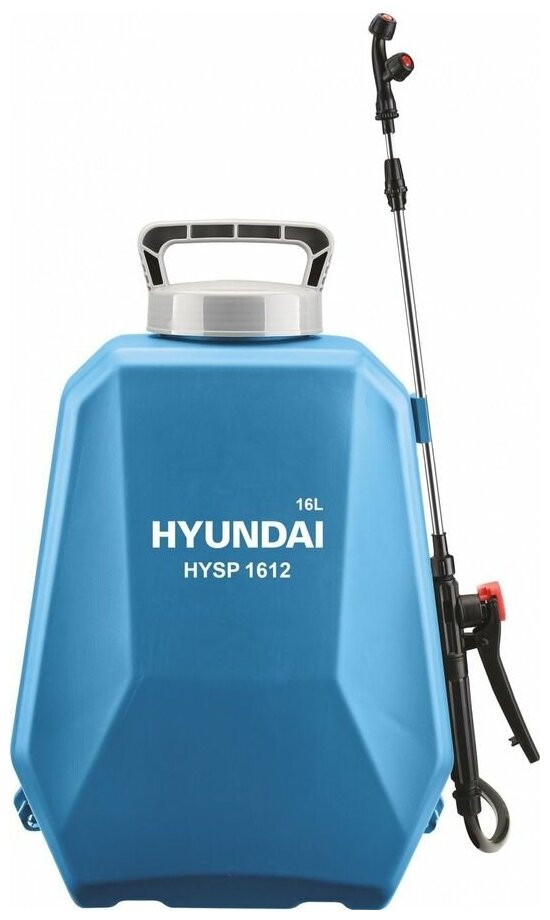 Опрыскиватель Hyundai HYSP 1612 аккумуляторный ранцевый 16л голубой/серый
