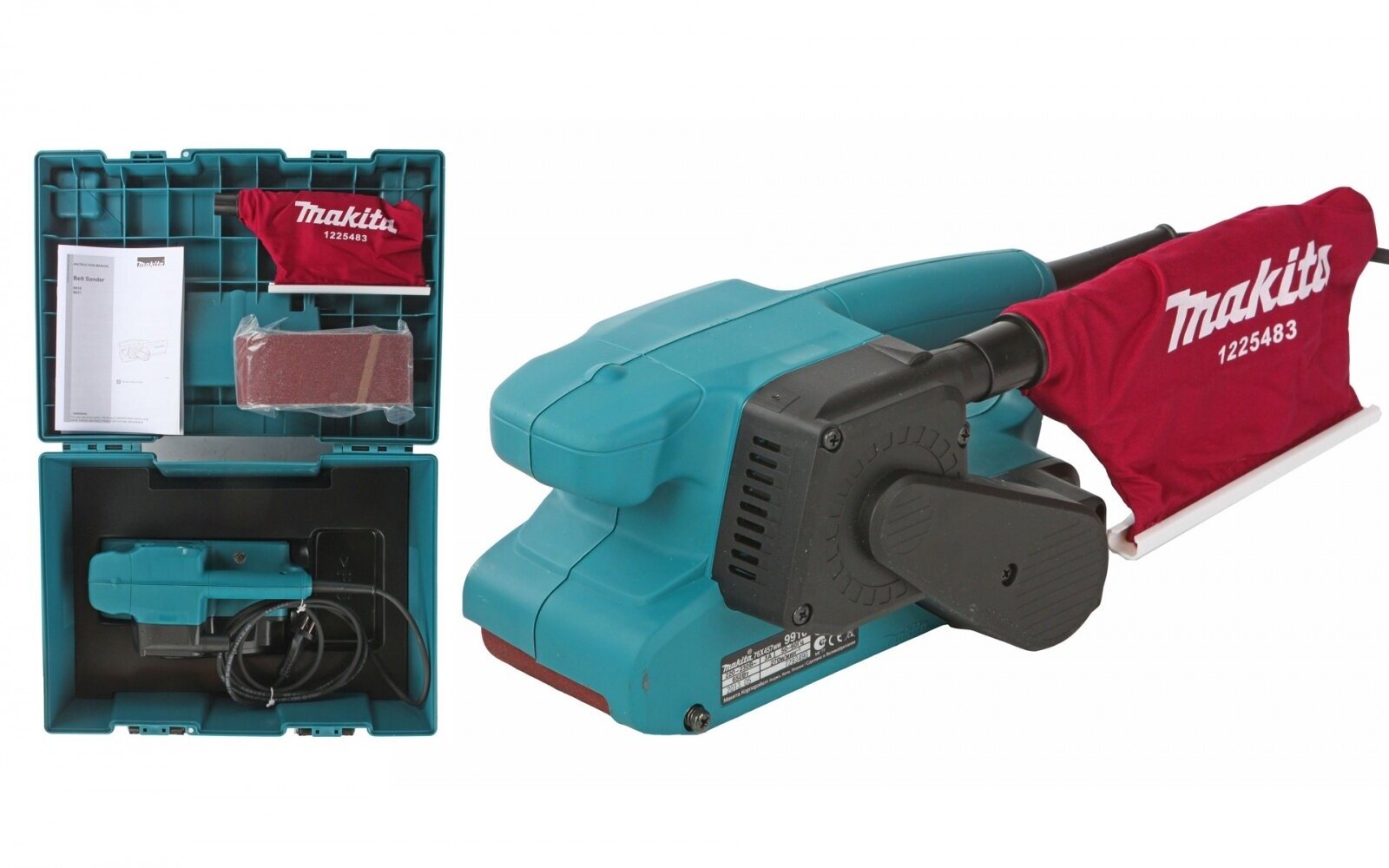 Машина шлифовальная ленточная Makita 9910К 650Вт 76х457мм 270м/мин - фотография № 20