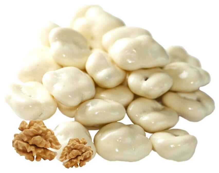 Грецкий орех в белом шоколаде 300 гр (вакуум) - фотография № 2