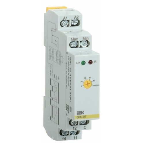 Реле контроля уровня (наполнения) IEK ORL-01-ACDC24-240V реле уровня нк у модель 1 1 di4do2 u с 3 датчиками уровня 5 метров