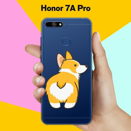 Силиконовый чехол Корги на Honor 7A Pro силиконовый чехол на honor 60 pro хонор 60 про корги язык