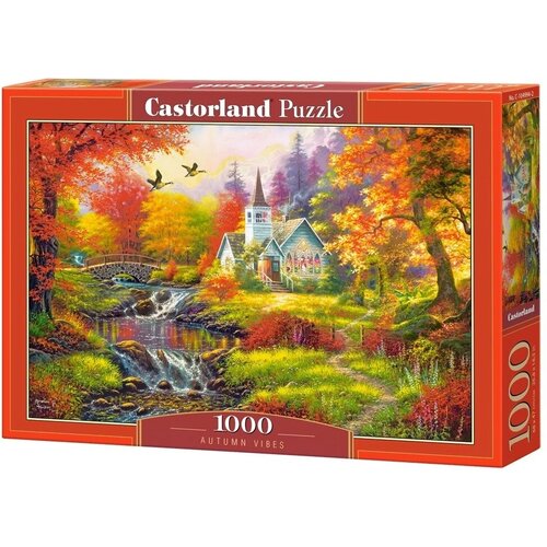 пазл top puzzle 1000 деталей и прищепа золотая осень Пазл Castorland 1000 деталей: Золотая осень