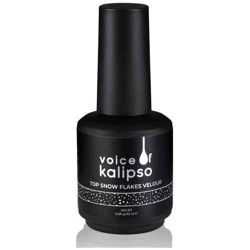 Voice of Kalipso Верхнее покрытие Top Snow Flakes Velour No Cleanse, прозрачный, 15 мл voice of kalipso верхнее покрытие top glitter no cleanse 03 10 мл