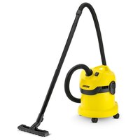 Профессиональный пылесос KARCHER WD 2, 1000 Вт, желтый