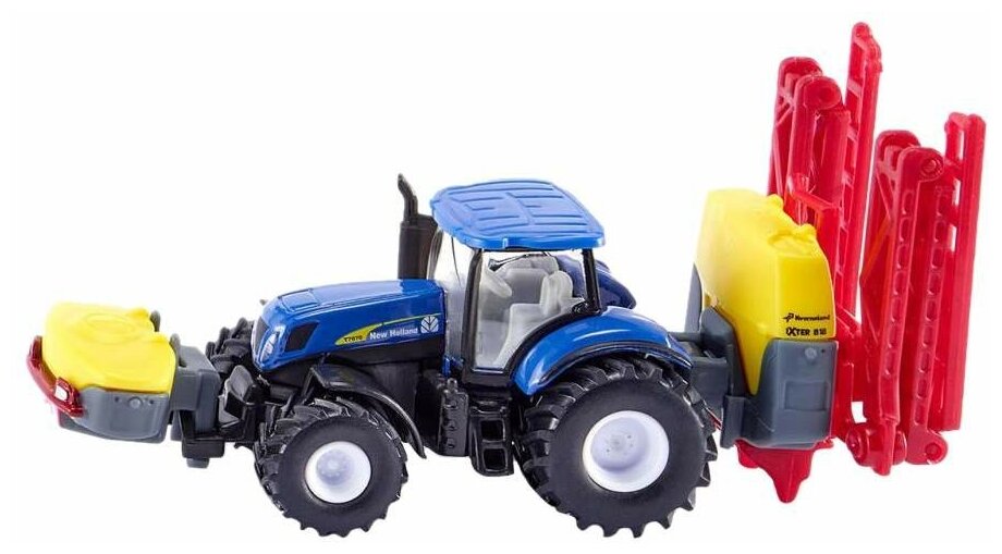 Трактор Siku с опрыскивателем New Holland (1799) 1:87, 19.5 см, синий/желтый/красный