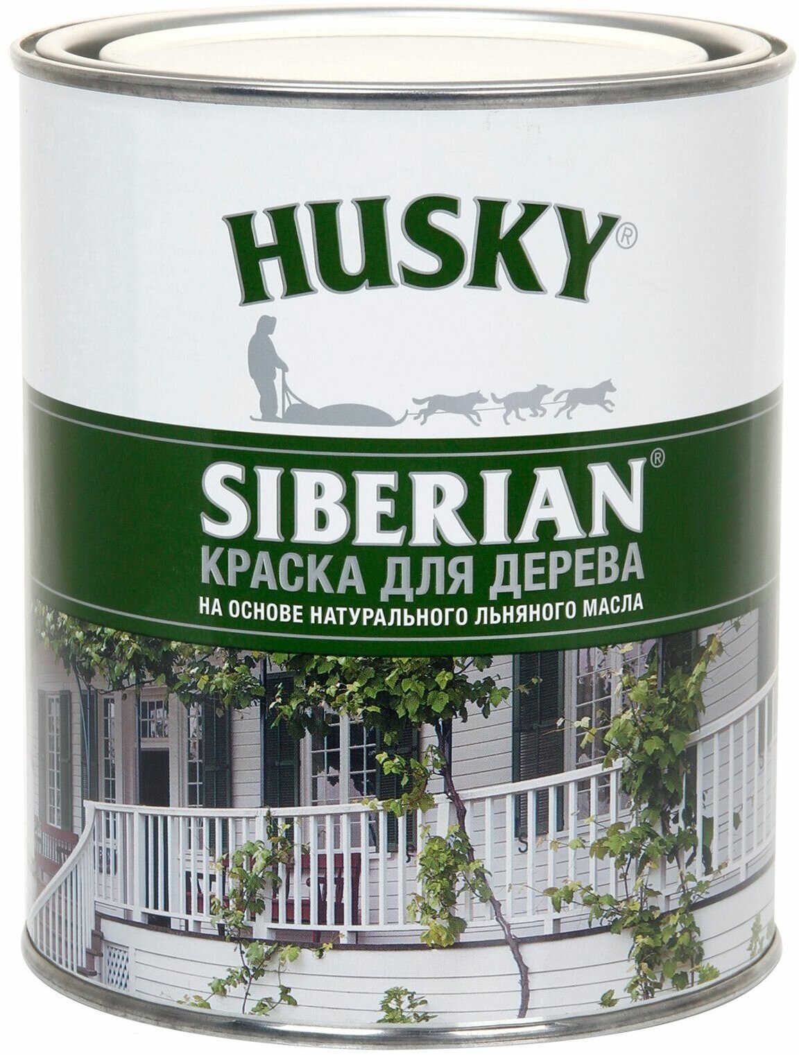 Краска для дерева Husky Siberian 0.9 цвет белый