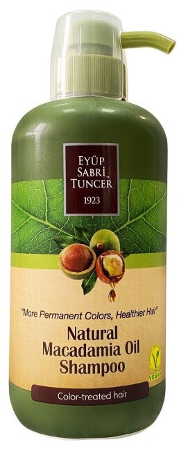 Eyup Sabri Tuncer шампунь для окрашенных волос с натуральным маслом макадамии, 600 мл