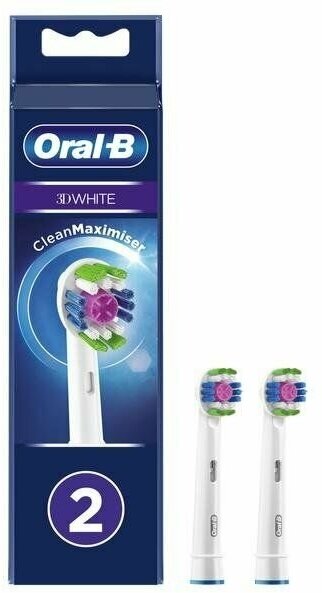 Насадки для электрической зубной щетки 3D White Oral-B/Орал-би 2шт