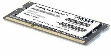 Модуль памяти Patriot Memory DDR3 SO-DIMM 1600MHz PC3-12800 - 8Gb PSD38G1600L2S