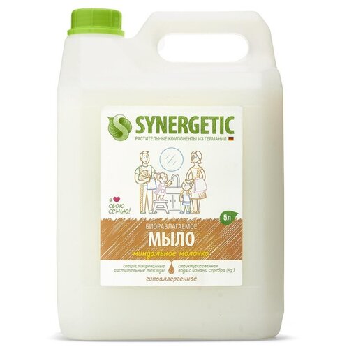Мыло жидкое Synergetic Миндальное молочко 5л, 1 шт