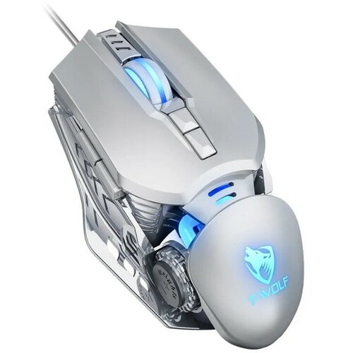 T-Wolf Robocop G530 Проводная игровая компьютерная мышь 6400 DPI USB 7 кнопочный светодиодный мышь с подсветкой Черная 179000₽