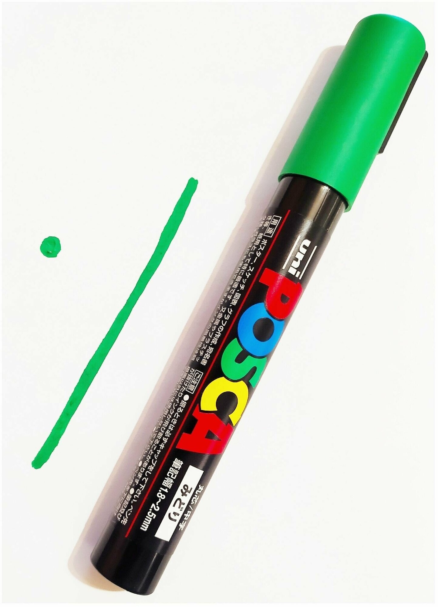 Маркер для мечения маток Posca PC-5M Зелёный - фотография № 5