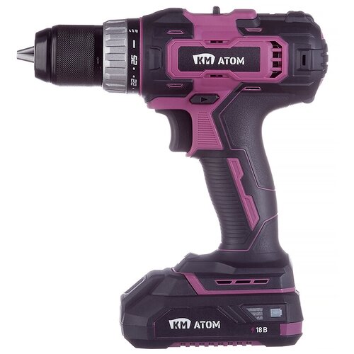 Дрель-шуруповерт аккумуляторная КМ атом CD-1812 KIT 18В 2х2Ач Li-Ion 1378900₽
