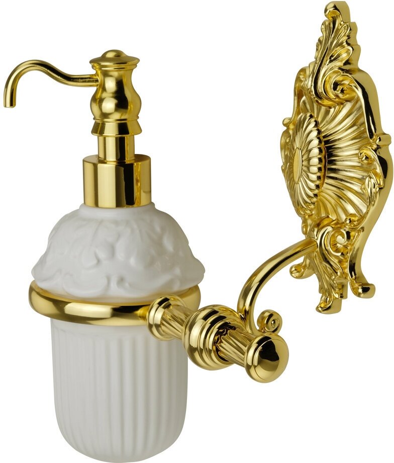 Migliore ELISABETTA Дозатор жидкого мыла настенный, керамика/золото 17062