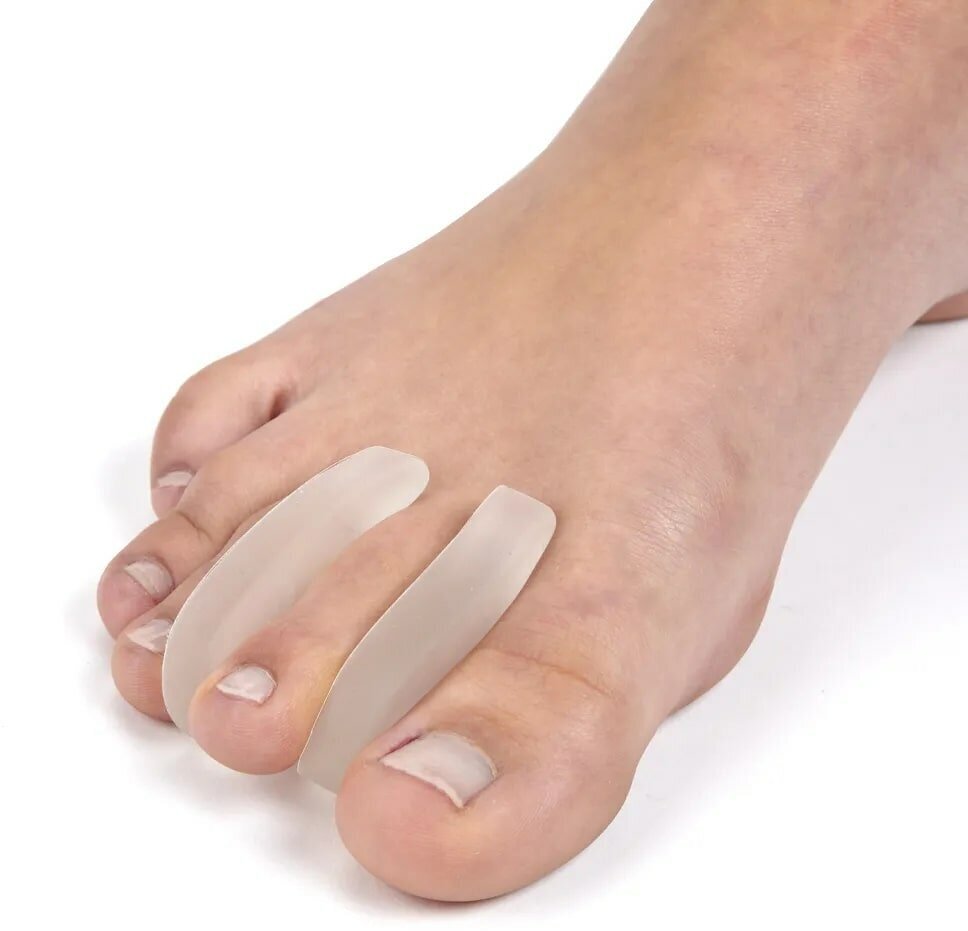 Вставка-разделитель из силикогеля, плоская, для пальцев ног (2 пары)
