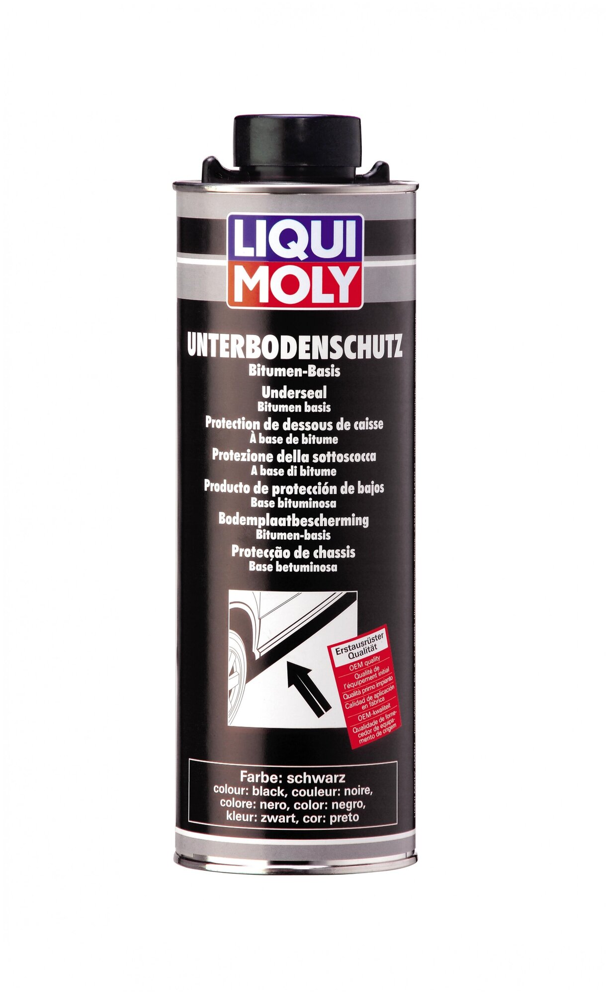 Антикор для днища кузова битум/смола Liqui Moly Unterboden-Schutz чёрный 1 л