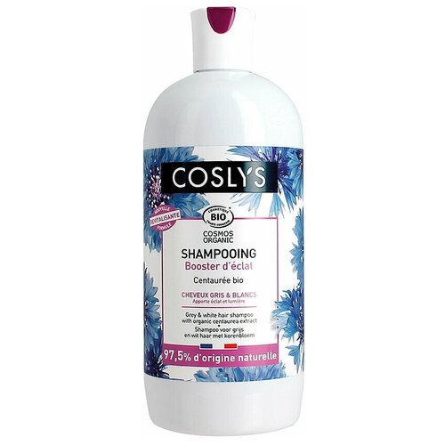 Купить Coslys шампунь Grey Hair With Organic Centaurea Extract для нейтрализации желтизны с экстрактом василька, 500 мл