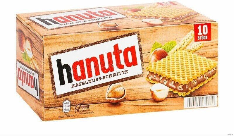 Вафельные печенья Ферерро Ханута / Ferrero Hanuta (220г / 10 шт.) (Германия) - фотография № 1