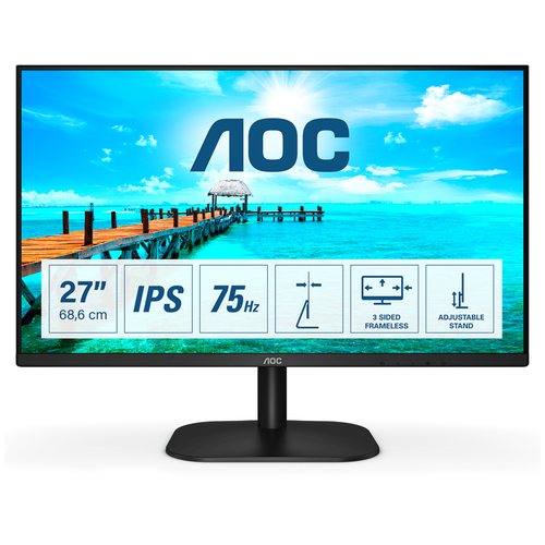 Монитор AOC LCD 27 [16:9] 1920х1080(FHD) IPS, nonGLARE монитор lcd 32 ips q32v4 aoc