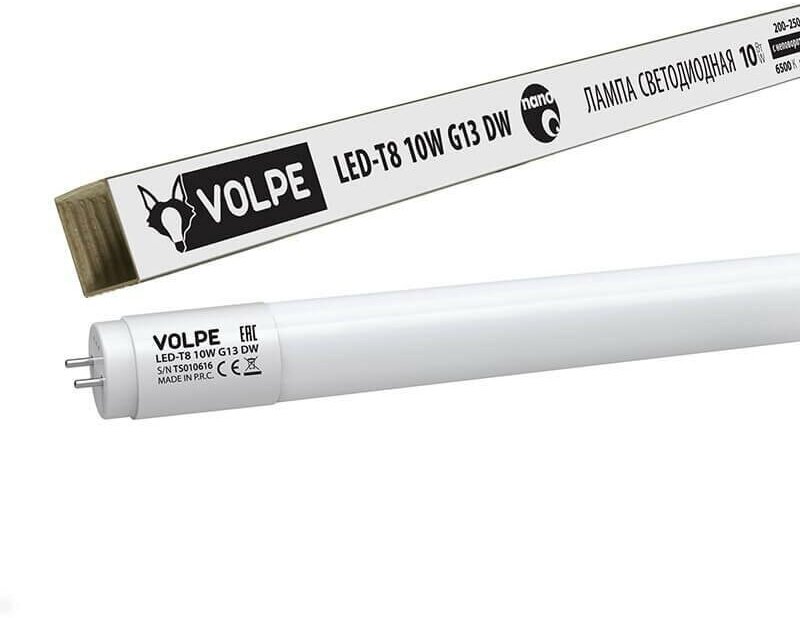 Volpe Лампа светодиодная (UL-00001455) G13 10W 6500K матовая LED-T8-10W/DW/G13/FR/FIX/N