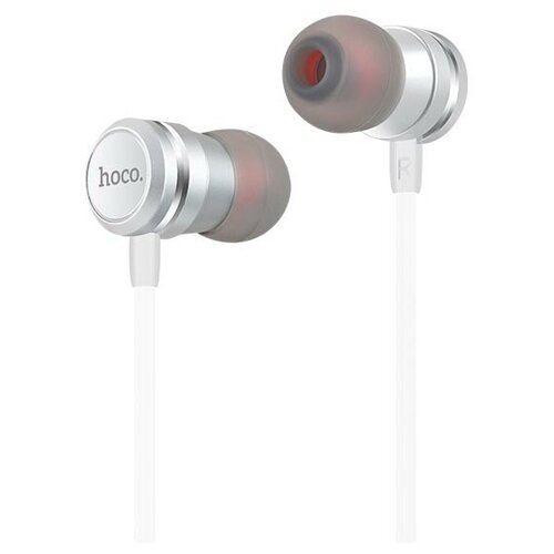 Проводные наушники Hoco M16 Ling sound, Silver наушники hoco es43 lucky sound black