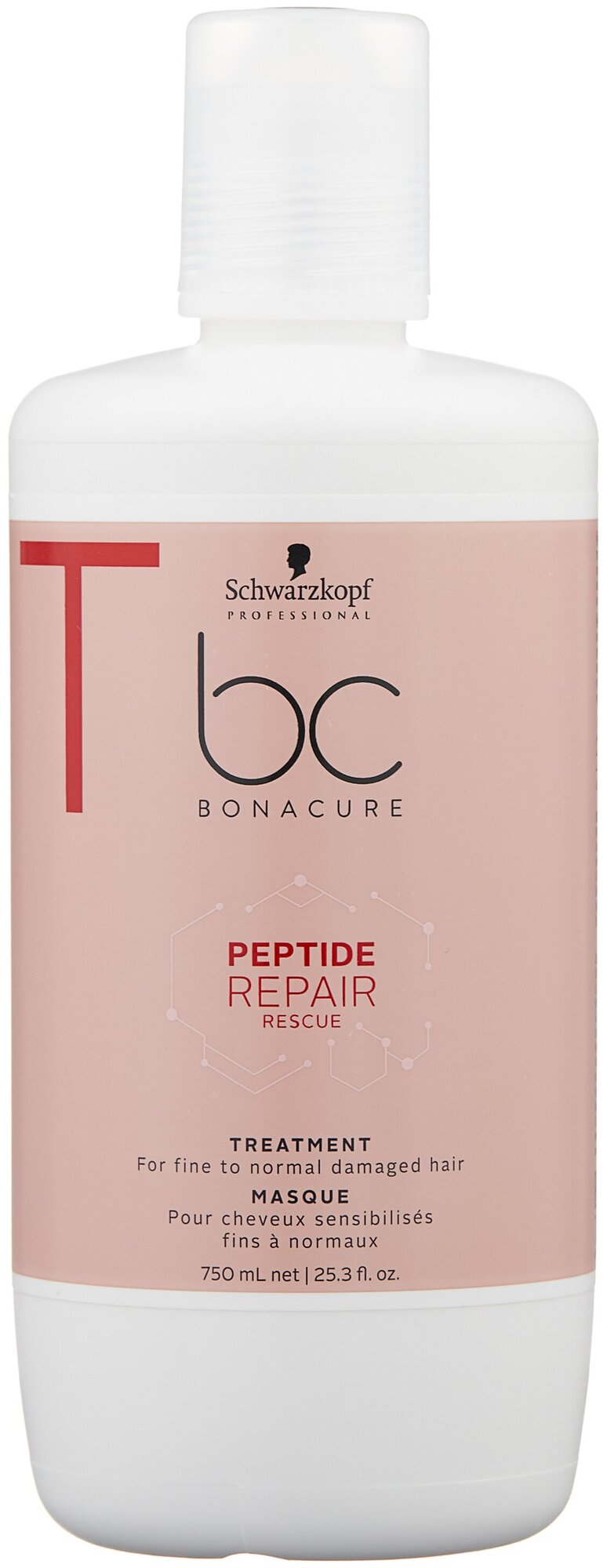 Маска восстанавливающая для волос Schwarzkopf Professional BC Peptide Repair Rescue 750 мл