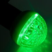 Декоративная светодиодная лампа лампочка шар с цоколем Е27, диаметр 50 мм, зеленый свет