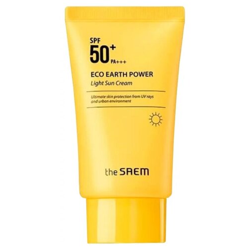 The Saem крем Eco Earth Power Light Sun SPF 50, 50 мл солнцезащитный крем водостойкий eco earth face