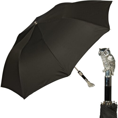 Зонт Pasotti, черный мини зонт pasotti механика для мужчин серый