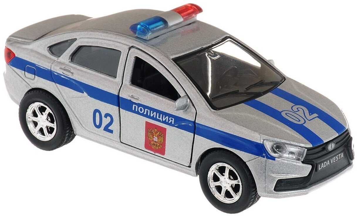 Легковой автомобиль ТЕХНОПАРК Lada Vesta Полиция (SB-16-40-P) 1:32 12 см