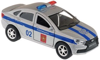 Полицейский автомобиль технопарк Lada Vesta Полиция (SB-16-40-P) 1:32, 12 см, серебристый