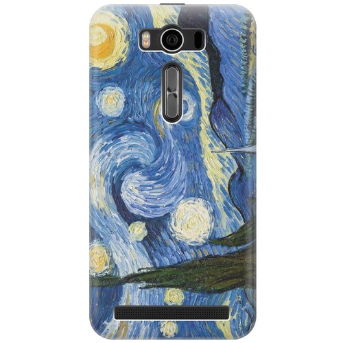 фото Cиликоновый чехол на asus zenfone 2 lazer (ze500kl) / асус зенфон 2 лазер (зе500кл) с принтом "звездная ночь" gosso