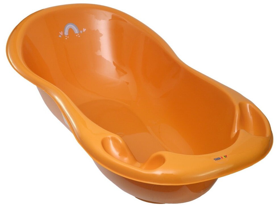 Детская ванночка для купания Tega Baby Метео 102 см со сливом, горчичная