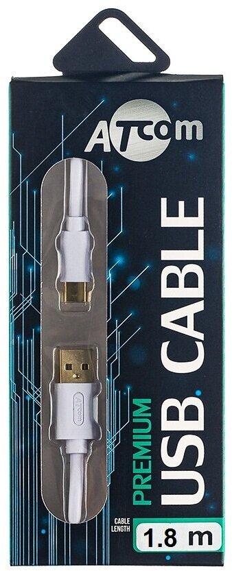 Кабель Type-C <=> USB 1.8 m, ATCOM блистер