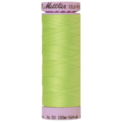 Нить для машинного квилтинга SILK-FINISH COTTON 50, 150 м 100% хлопок 1528 Bright Lime Green ( 9105-1528 )