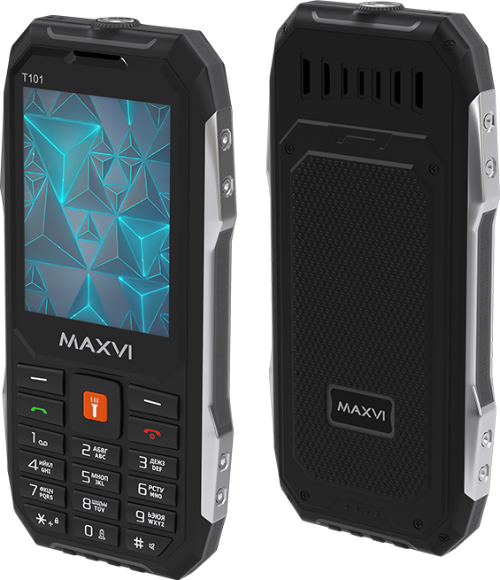 Телефон MAXVI T101, 2 micro SIM, черный
