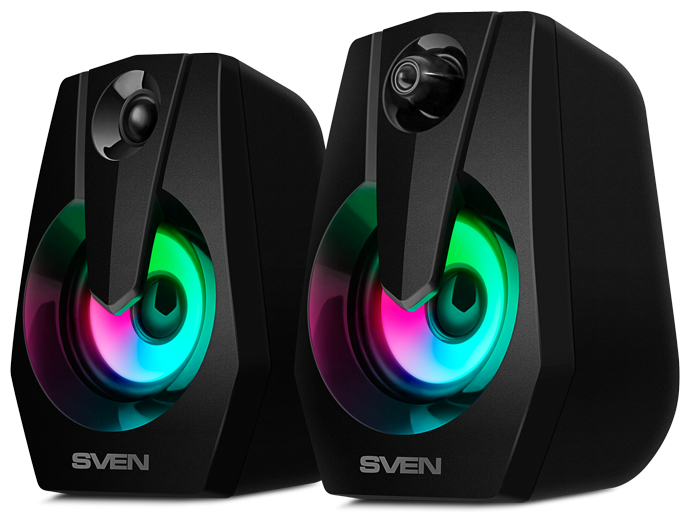 АС SVEN 370, черный (6 Вт, питание USB, подсветка)