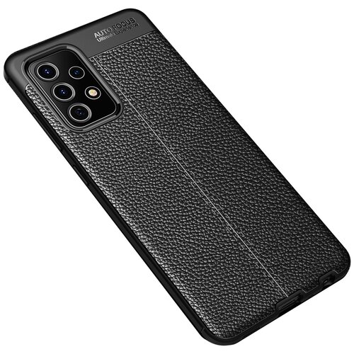 фото Чехол mypads для samsung galaxy a72 5g (sm-a725f) 2021 из качественного износостойкого силикона с декоративным дизайном под кожу с тиснением черный